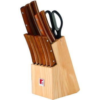 Bergner Nature BG 8911 MM súprava nožov v drevenom bloku 13 ks