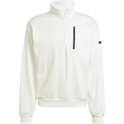 Adidas Men's Quarter Zip Fleece - Off White