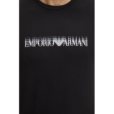 Emporio Armani Underwear Памучна плажна тениска Emporio Armani Underwear в синьо с принт EM000574 AF12349 (EM000574.AF12349)