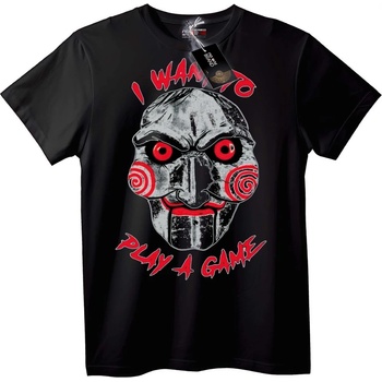 NOONEBRAND Тениска Saw 'Искам да играя игра' - XL, White