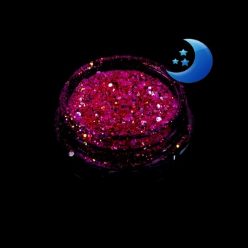 d-nails Svietiaci Glitter 006 tmavo-ružový