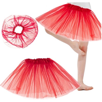 Tylová tutu sukně červená 40 cm: červená