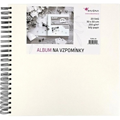 Davona Album kroužkové 30 × 30 cm (250 g/m2, 20 listů) - bílé