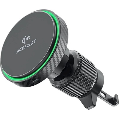 ACEFAST Магнитна поставка за радиатора на кола с безжично зареждане за iPhone с MagSafe - Acefast D33 Qi2 Magnetic Car Wireless Charger 15W (черен) (ACEFAST-D33-Qi2-BK)