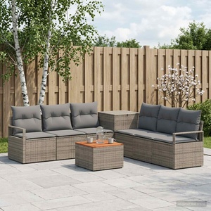 vidaXL Комплект дивани 8 бр. Сив и тъмен сив 55 x 55 x 37 см (3448172)