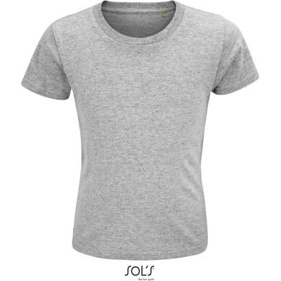 SOL's Collection Tričko Crusader Kids, bio bavlna, dětské, krátký rukáv COT25358007788-grey melang 12 roků Melír šedá