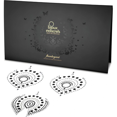 Bijoux Indiscrets Блестящи диаманти интимен комплект - 3 части (черен)