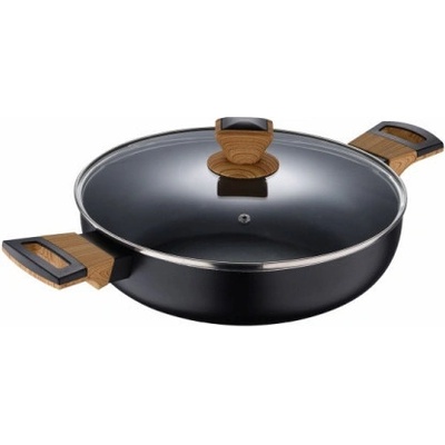Bergner Pánev s nepřilnavým povrchem a poklicí 28 cm Earth Black BG-32038-BK
