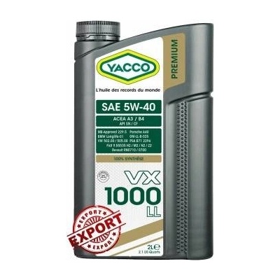 Yacco VX 1000 lL 5W-40 1 l