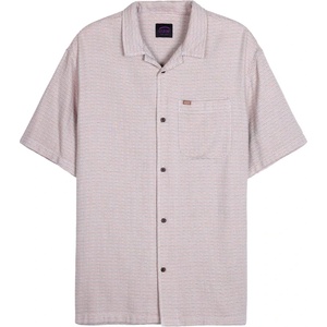 Oxbow Мъжка риза с копчета Oxbow Poolhouse Short Sleeves Shirt - Driftwood (033-3025-0111)