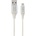 Gembird Премиум памучна оплетка Micro-USB кабел 2 м сребристо/бяло CC-USB2B-AMMBM-2M-BW2 (CC-USB2B-AMMBM-2M-BW2)