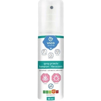 Vaco Sensitive Tekutina na kliešte komáre a memory Ikardyna 10% od 6 mesiacov 80 ml