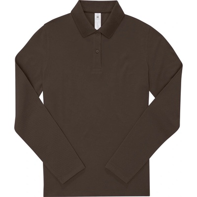B&C Polokošile B&C My Polo 210 LSL women dlouhý rukáv dámská COT-01W464zk700 Kávová
