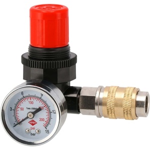 Airpress Редуциращ вентил 1/4" 12 bar с манометър и бърза връзка 1/4" 4300201 (4300201)