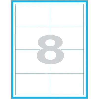 MP print etikety samolepící A4, 96,5x67,7 mm, 8ks/arch, 100 archů, reflexní žluté