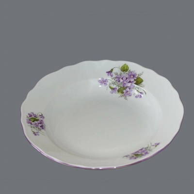 Tanier hlboký 24cm FIALKY Český porcelán Dubí