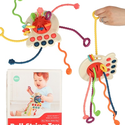 KIK Montessori senzorická hračka hryzátko modré