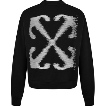 OFF WHITE Риза с дълъг ръкав OFF WHITE Men's Arrow Cotton Long Sleeve Crew Sweatshirt - Black