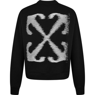 OFF WHITE Риза с дълъг ръкав OFF WHITE Men's Arrow Cotton Long Sleeve Crew Sweatshirt - Black