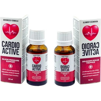 Cardio Active Přírodní kapky pro regulaci krevního tlaku a celkové zdraví kardiovaskulárního systému SET 2 x 20 ml