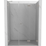 Mexen Lunar-F сгъваеми душ врати дясно 130 см, прозрачни, матиран никел - 836S-130-050-97-00-P (836S-130-050-97-00-P)
