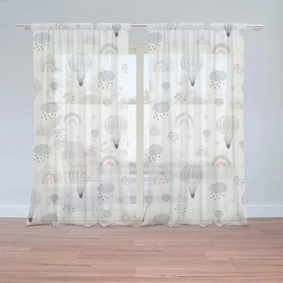 Sablio Záclony Maľované teplovzdušné balóny: 2ks 150x250cm