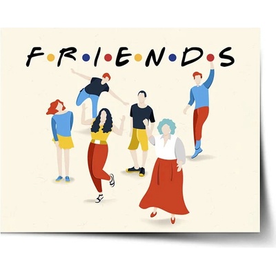 Sablio Plagát Seriál Priatelia FRIENDS Postavy - 60x40 cm