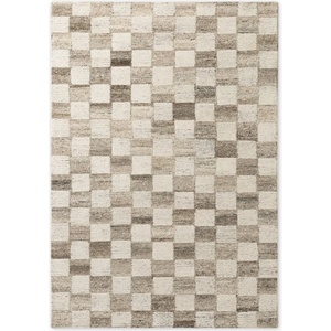Vikosa Кремав ръчно изработен вълнен килим 80x150 cm Boho 1.0 Quadra - Vikosa (106279-80x150)
