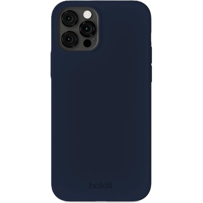 Holdit Гръб Holdit Silicone за iPhone 12/12 Pro - Midnight Blue
