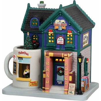 Svietiaci domček Lemax 35038 Knihy a voňavá káva