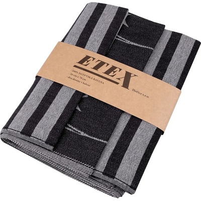 Prima obchod Utěrka z egyptské bavlny barva 11 černá 50 x 70 cm 3 ks – Zboží Dáma