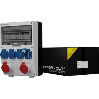 Staveništní rozvaděč 2x16A 4x230V Schuko Doktorvolt DV-6565-D