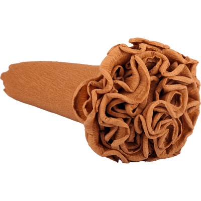 Krepový kornout 25cm x 2,5m 567-SV. HNĚDÁ