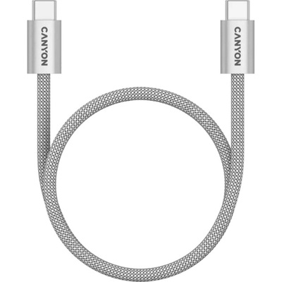 Canyon CND-CCMG60AB15LG magnetický opletený USB-C to USB-C PD 1m šedý