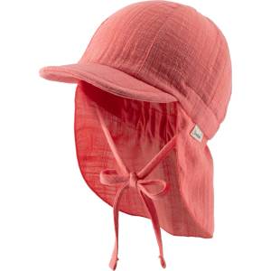 Sterntaler Детска шапка с козирка Sterntaler Kid's Schirmmütze Nacken Uni Cotton Cap - Koralle - размер 45 cm (904-4918-0212)