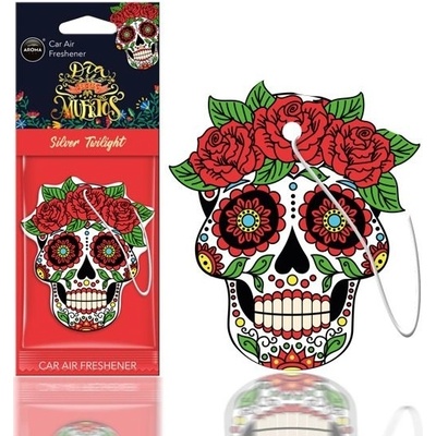 Aroma Car DIA DE LOS Muertos Silver Tattoo