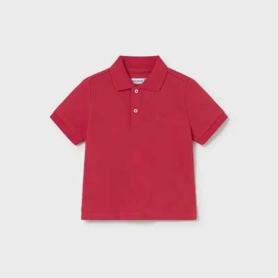 MAYORAL Поло тениска къс ръкав памук basic в доматен цвят за мини момче Mayoral