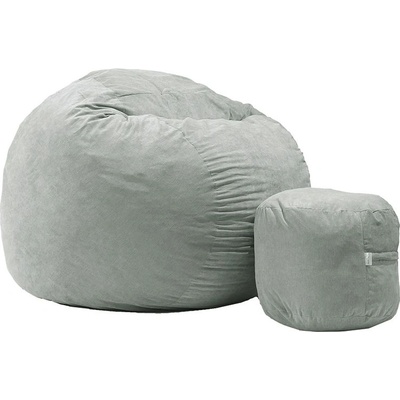 PUFRELAX Комплект, Барбарон и табуретка за крака, 700л. , King Size - Light Mint, Перящ се калъф, Трансформира се в легло, Пълнеж с микс от мемори пяна и дунапрен, Гама Premium (PUF-M-KO-PT-LM)