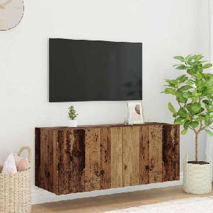 vidaXL TV стенен шкаф Старо дърво Инженерна дървесина (886250)