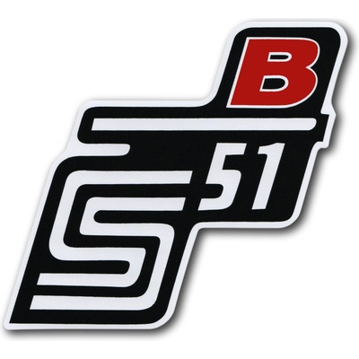 Nálepka schránky "B", ČERVENÁ - Simson S51