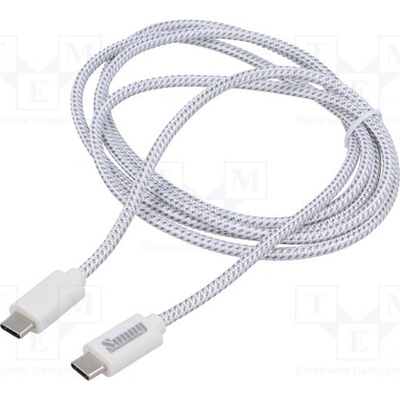 Sunny PCUCUCRC15WSEMIC USB 2.0, USB C vidlice,z obou stran, 1,5m, bílý