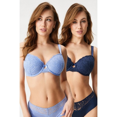 Dorina 2PACK podprsenka Celine nevystužená modrá