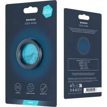 Boners Ergo - силиконов пенис пръстен (сив)