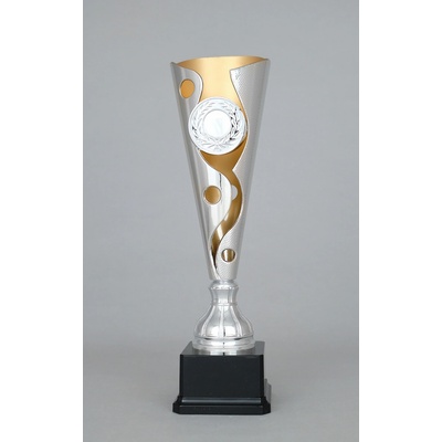 Stříbrno zlatý sportovní pohár 34 39 cm 36 cm