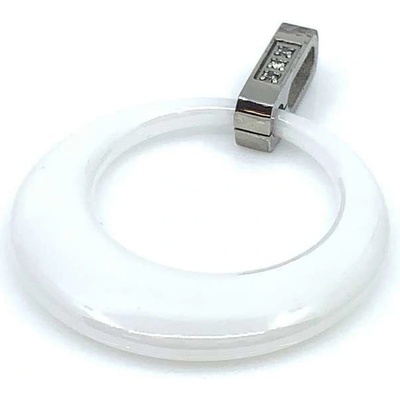 Jan Kos jewellery Přívěsek z oceli s keramikou 12104065