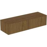 Ideal Standard Atelier Conca стенен долен шкаф, цвят тъмен орех, 2 чекмеджета с плот 160 см (T4315Y5)