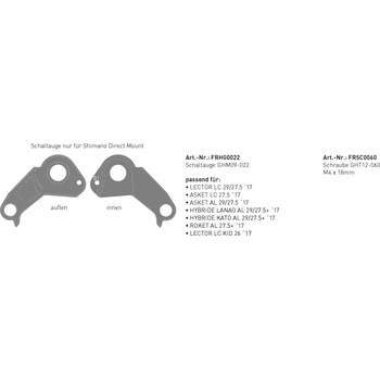 Shimano pätka GHOST FRHG0022 Direct Mount
