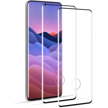 Image 1 of Samsung 5D Стъклен протектор с изрез за пръстов отпечатък Hard Glass Full Glue Cover за Samsung Galaxy S20 Ultra, Черен (2341)