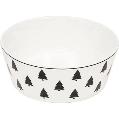 Housevitamin Krémová porcelánová salátová miska se stromky X-Mas Tree 17,5 x 6,5 cm