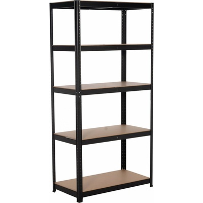 BestBerg Regál BBMS-10B 90 x 180 x 40 cm 5 políc čiernohnedá